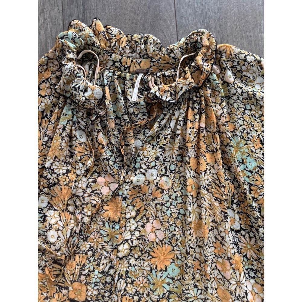Free People Feeling Groovy Maxi Dress Women XS Multicolor Floral Tiered Boho - Picture 13 of 16